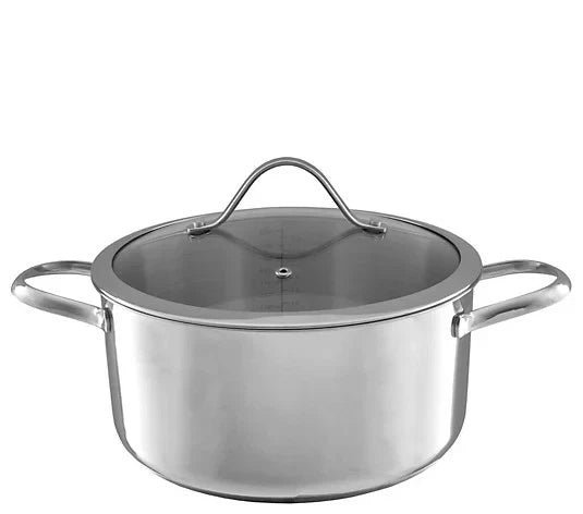Classic Cuisine 6-qt Stainless Steel Stockpot with Glass Lid